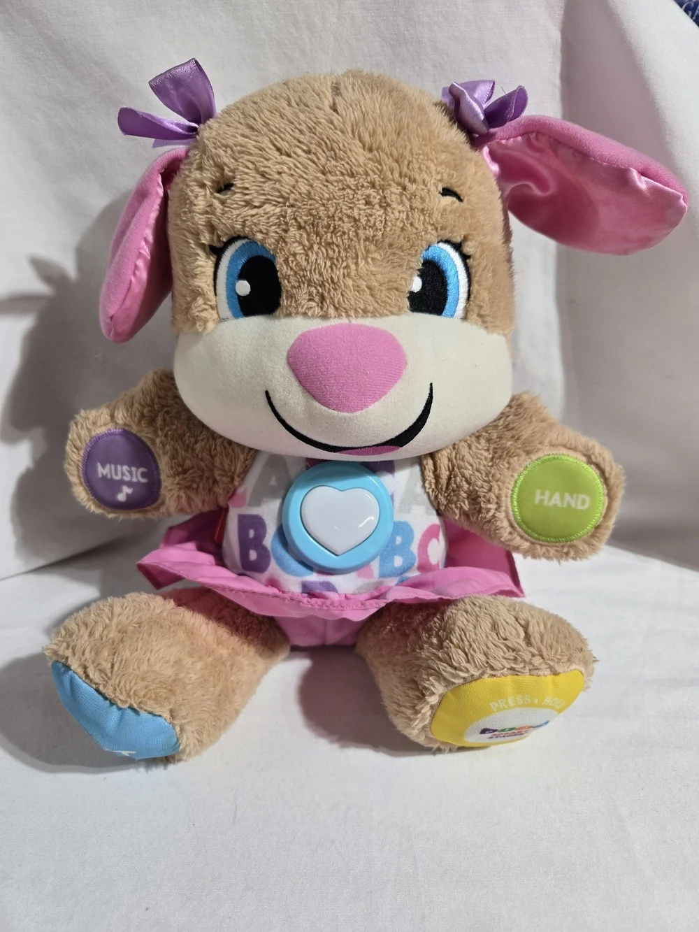 Fisher-Price Laugh & Learn Smart Stages Puppy & Sis Plush Toy Bundle Interactive